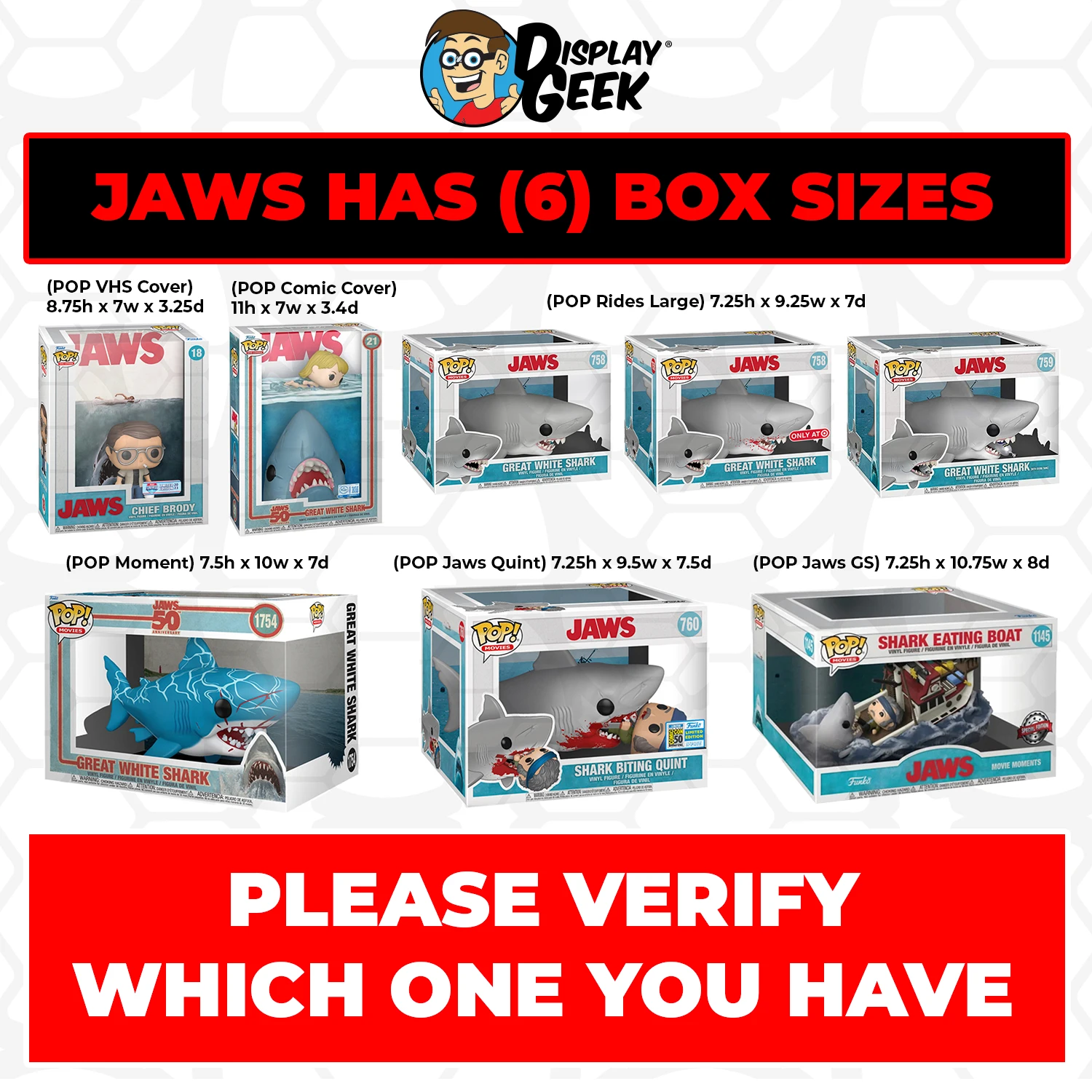**PRE-ORDER ETA LATE NOVEMBER** POP MOVIE MOMENTS JAWS GS BOAT Pop Protectors For Funko (0.60mm Thick, UV & Scratch Resistant) 7.25h X 10.75w X 8d 2 **PRE-ORDER ETA LATE NOVEMBER** POP MOVIE MOMENTS JAWS GS BOAT Pop Protectors For Funko (0.60mm Thick, UV & Scratch Resistant) 7.25h X 10.75w X 8d - Image 2