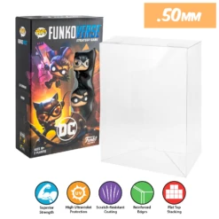 FUNKOVERSE Pop Protectors For Tall Funko Board Games (0.50mm Thick) 10.5h X 7w X 2.5d