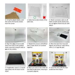 Custom Acrylic Display Case For LEGO Model 76419 - Hogwarts Castle And Grounds (3mm Thick, UV Resistant) 9.5h X 15w X 11.5d -Displaygeek Shop Instructions POP KOVER 3mm thick UV Resistant Custom Countertop Acrylic Displays Flying Box Display Geek 24
