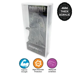 Acrylic Hard Case For FiGPiN XL Collectible Pins, 4mm Thick (UV Resistant & Slide Bottom)