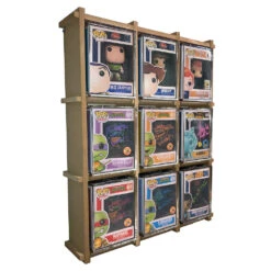 KUBBIE ULTRA (3x3) - In Box Display Case For Funko Pops, Wall Mountable & Stackable Pop Shelf (MDF Wood)