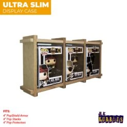 KUBBIE ULTRA SLIM (1x3) - In Box Display Case For Funko Pops, Wall Mountable & Stackable Pop Shelf (MDF Wood)