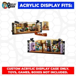 Custom Acrylic Display Case For LEGO Model 10292 - Friends The Apartments (3mm Thick, UV Resistant) 6h X 28w X 14d