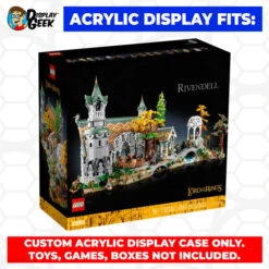 Custom Acrylic Display Case For LEGO Model 10316 - The Lord Of The Rings Rivendell (3mm Thick, UV Resistant) 16.5h X 31.5w X 18.5d 13 Custom Acrylic Display Case For LEGO Model 10316 - The Lord Of The Rings Rivendell (3mm Thick, UV Resistant) 16.5h X 31.5w X 18.5d -Displaygeek Shop LEGO 10316 01