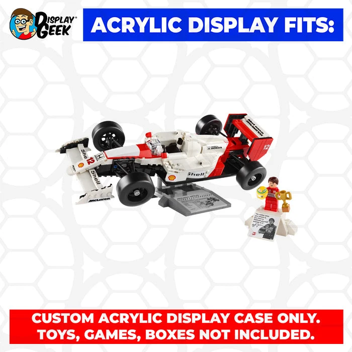 Custom Acrylic Display Case For LEGO Model 10330 - McLaren MP4/4 & Ayrton Senna (3mm Thick, UV Resistant) 6h X 14.2w X 8d 11 Custom Acrylic Display Case For LEGO Model 10330 - McLaren MP4/4 & Ayrton Senna (3mm Thick, UV Resistant) 6h X 14.2w X 8d - Image 11