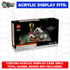 Custom Acrylic Display Case For LEGO Model 10339 - Santa's Post Office (3mm Thick, UV Resistant) 12h X 16.5w X 5.5d -Displaygeek Shop LEGO 10339 01