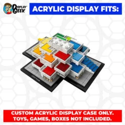 Custom Acrylic Display Case For LEGO Model 21037 - Lego House Billund Denmark (3mm Thick, UV Resistant) 4.5h X 11w X 9d