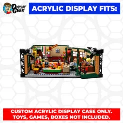 Custom Acrylic Display Case For LEGO Model 21319 - Friends Central Perk (3mm Thick, UV Resistant) 5.5h X 13.5w X 11d