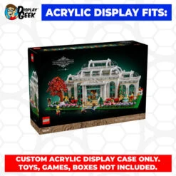 Custom Acrylic Display Case For LEGO Model 21353 - The Botanical Garden (3mm Thick, UV Resistant) 9.5h X 21w X 11.5d -Displaygeek Shop LEGO 21353 01
