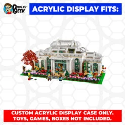 Custom Acrylic Display Case For LEGO Model 21353 - The Botanical Garden (3mm Thick, UV Resistant) 9.5h X 21w X 11.5d -Displaygeek Shop LEGO 21353 02