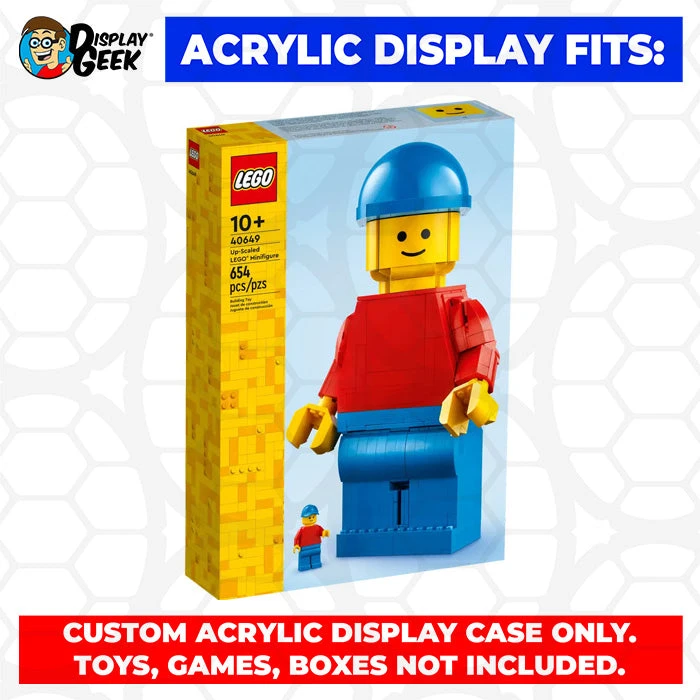 Custom Acrylic Display Case For LEGO Model 40649 - Up-Scaled LEGO Minifigure (3mm Thick, UV Resistant) 13h X 8w X 7d 9 Custom Acrylic Display Case For LEGO Model 40649 - Up-Scaled LEGO Minifigure (3mm Thick, UV Resistant) 13h X 8w X 7d - Image 9