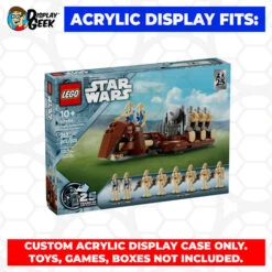 Custom Acrylic Display Case For LEGO Model 40686 - Trade Federation Troop Carrier (3mm Thick, UV Resistant) 3.5h X 9.5w X 5d -Displaygeek Shop LEGO 40686 01