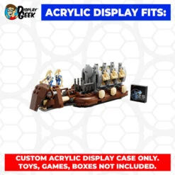 Custom Acrylic Display Case For LEGO Model 40686 - Trade Federation Troop Carrier (3mm Thick, UV Resistant) 3.5h X 9.5w X 5d -Displaygeek Shop LEGO 40686 02