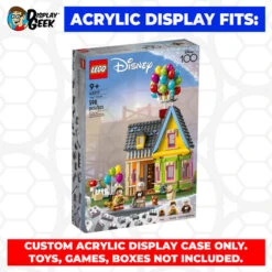 Custom Acrylic Display Case For LEGO Model 43217 - Up House (3mm Thick, UV Resistant) 12h X 10w X 6d -Displaygeek Shop LEGO 43217 01