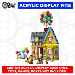 Custom Acrylic Display Case For LEGO Model 43217 - Up House (3mm Thick, UV Resistant) 12h X 10w X 6d -Displaygeek Shop LEGO 43217 02