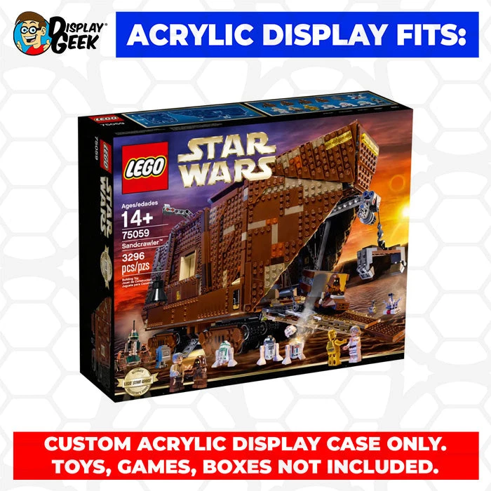 Custom Acrylic Display Case For LEGO Model 75059 - Sandcrawler (3mm Thick, UV Resistant) 11.5h X 20.5w X 10.25d 7 Custom Acrylic Display Case For LEGO Model 75059 - Sandcrawler (3mm Thick, UV Resistant) 11.5h X 20.5w X 10.25d - Image 7