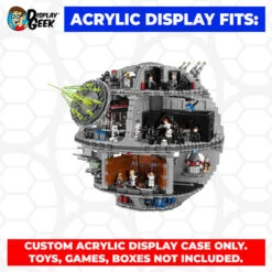 Custom Acrylic Display Case For LEGO Model 10188 - Star Wars Death Star (3mm Thick, UV Resistant) 19h X 19w X 19d