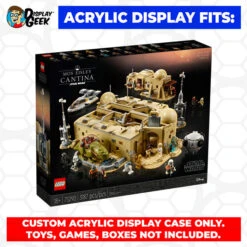 Custom Acrylic Display Case For LEGO Model 75290 - Mos Eisley Cantina (3mm Thick, UV Resistant) 9h X 30.5w X 18d 13 Custom Acrylic Display Case For LEGO Model 75290 - Mos Eisley Cantina (3mm Thick, UV Resistant) 9h X 30.5w X 18d -Displaygeek Shop LEGO 75290 01