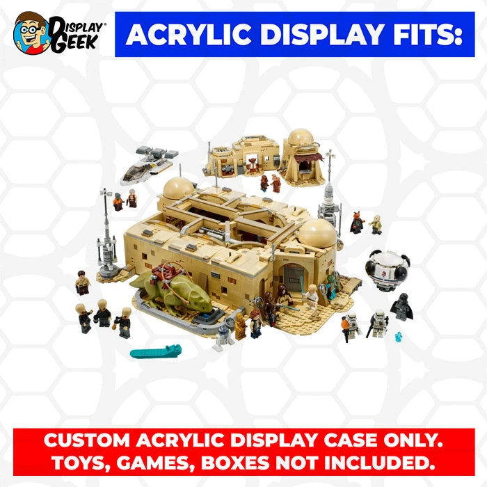 Custom Acrylic Display Case For LEGO Model 75290 - Mos Eisley Cantina (3mm Thick, UV Resistant) 9h X 30.5w X 18d