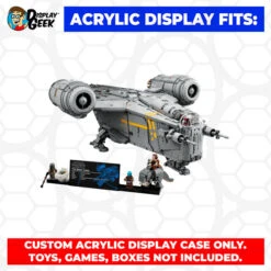 Custom Acrylic Display Case For LEGO Model 75331 - The Razor Crest (3mm Thick, UV Resistant) 11.5h X 30.5w X 22d