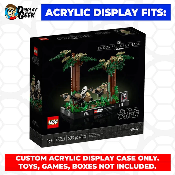 Custom Acrylic Display Case For LEGO Model 75353 - Endor Speeder Chase (3mm Thick, UV Resistant) 9h X 12w X 8d 9 Custom Acrylic Display Case For LEGO Model 75353 - Endor Speeder Chase (3mm Thick, UV Resistant) 9h X 12w X 8d - Image 9