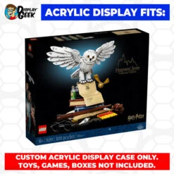 Custom Acrylic Display Case For LEGO Model 76391 - Hogwarts Icons Collectors Edition (3mm Thick, UV Resistant) 18h X 22w X 15d -Displaygeek Shop LEGO 76391 01
