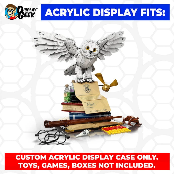 Custom Acrylic Display Case For LEGO Model 76391 - Hogwarts Icons Collectors Edition (3mm Thick, UV Resistant) 18h X 22w X 15d
