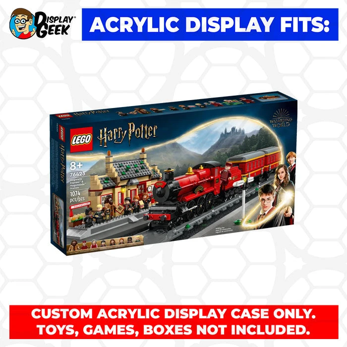Custom Acrylic Display Case For LEGO Model 76423 - Hogwarts Express Train Set With Hogsmeade Station (3mm Thick, UV Resistant) 7h X 30w X 9d 9 Custom Acrylic Display Case For LEGO Model 76423 - Hogwarts Express Train Set With Hogsmeade Station (3mm Thick, UV Resistant) 7h X 30w X 9d - Image 9