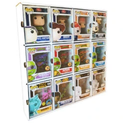 KUBBIE DLX WHITE (3x4) - In Box Display Case For Funko Pops, Wall Mountable & Stackable Pop Shelf (Cardboard)