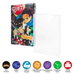 MANGA BOOK STANDARD Size Protectors For Manga (0.50mm Thick, UV & Scratch Resistant) 7.5h X 5w X 0.7d