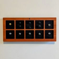 Enamel Pin Display (2" Wide X 2" High Slots) Fits Standard Pins (Choose Color And Size) -Displaygeek Shop PXL 20221130 185908522 2