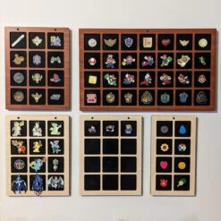Enamel Pin Display (2" Wide X 2" High Slots) Fits Standard Pins (Choose Color And Size) -Displaygeek Shop PXL 20230423 233928116 2