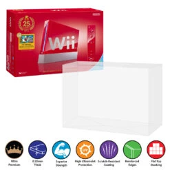 Plastic Protector For NINTENDO Wii Video Game Console Box (0.50mm Thick, UV & Scratch Resistant)