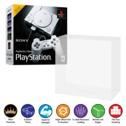 Plastic Protector For PLAYSTATION Video Game Console Box (0.50mm Thick, UV & Scratch Resistant) 8.75h X 8.75w X 3.5d