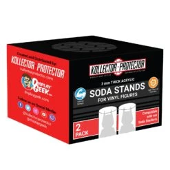 SODA STANDS Acrylic Cases For Funko Soda Vinyl Collectible Figures, 3mm Thick UV Resistant -Displaygeek Shop SODA STANDS box