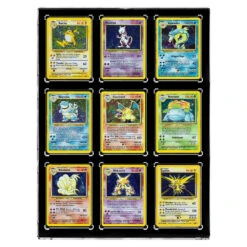 9-Card Wall Mount Display Case For 35pt Trading Cards (UV ONE-TOUCH Magnetic Holder)