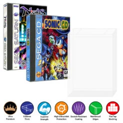 Plastic Protector For SEGA CD, SATURN, PS1 LONG Video Game Box (0.50mm Thick, UV & Scratch Resistant)
