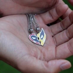 Marvel™ Deadpool & Wolverine BFF Necklace -Displaygeek Shop bffnecklaceinhand