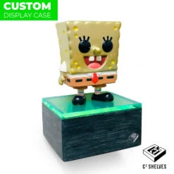 Custom Acrylic Wall Mount Display - Single SMALL Brushed Base With Colored Top For Funko Pop & Designer Toys