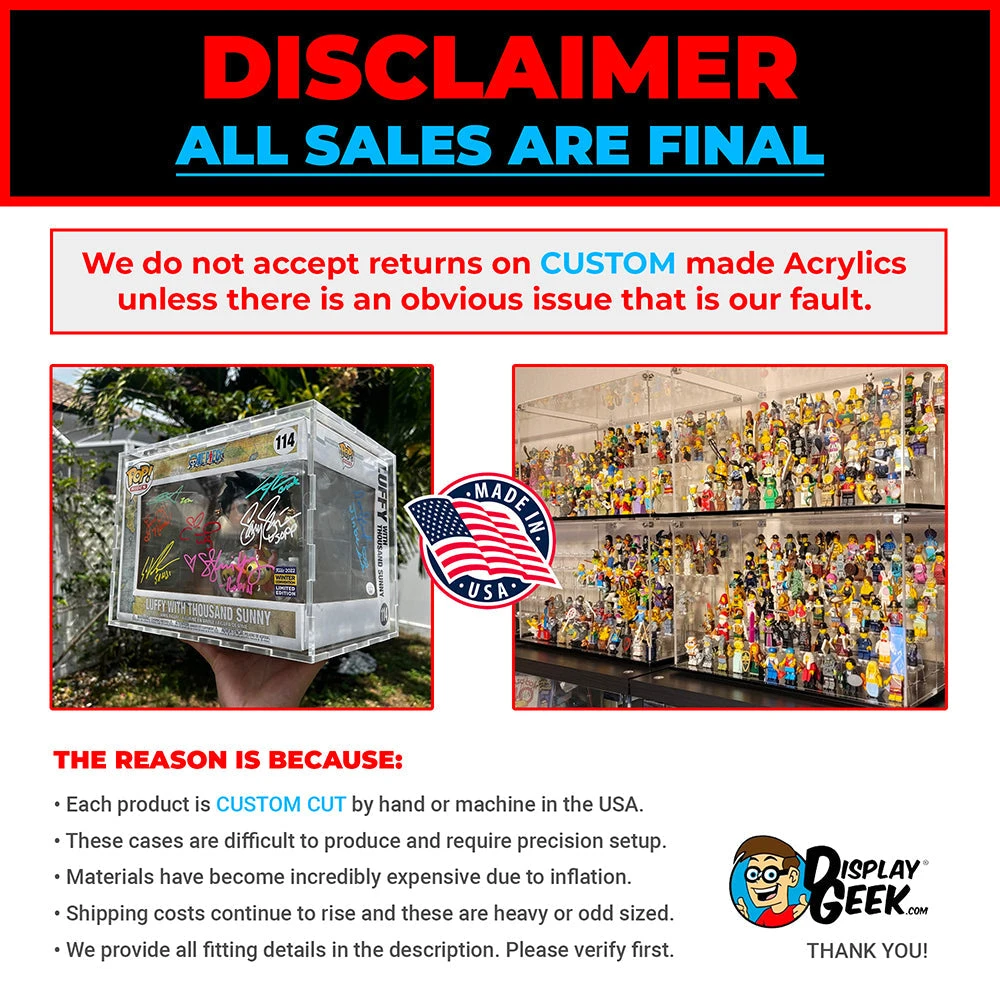Custom Acrylic Wall Mount Display For FUNKO POP Boxes In Plastic Protectors (3mm Thick, UV Resistant) 14h X 16w X 4.5d 4 Custom Acrylic Wall Mount Display For FUNKO POP Boxes In Plastic Protectors (3mm Thick, UV Resistant) 14h X 16w X 4.5d - Image 4