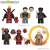 Set Of 6 (Marvel Deadpool & Wolverine Movie) - Custom Building Blocks Mini Figures Compatible With LEGO
