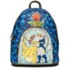 Loungefly Beauty And The Beast Stained-Glass Window Mini-Backpack - Entertainment Earth Exclusive