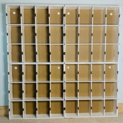 KUBBIE DLX WHITE (3x4) - In Box Display Case For Funko Pops, Wall Mountable & Stackable Pop Shelf (Cardboard) -Displaygeek Shop mkkubbies4